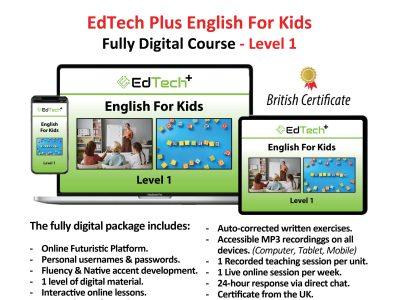 EdTech Plus English for Kids – Fully Digital Course – Lesson Plans – Level (1)