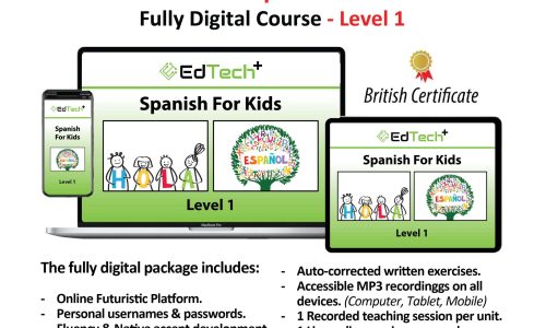 EdTech Plus Spanish for Kids – Fully Digital Course – Level (1) (I)
