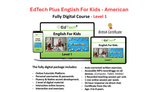 EdTech Plus American English for Kids – Fully Digital Course – Level (1)