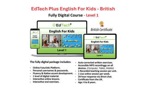 EdTech Plus British English for Kids – Fully Digital Course – Level (1)