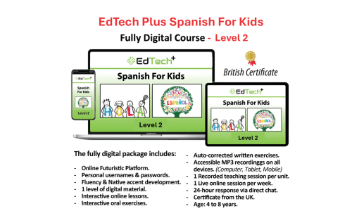 EdTech Plus Spanish for Kids – Fully Digital Course – Level (2)